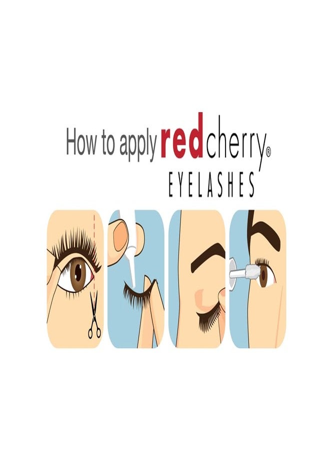 Red Cherry #747XS Strip False Eyelashes by Red Cherry (6 Pairs) - Image 4