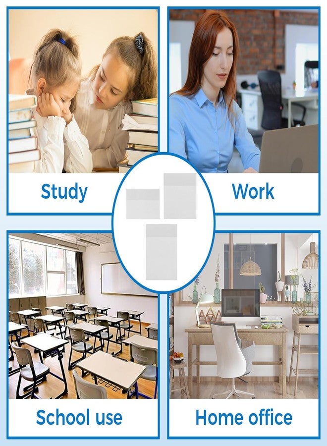 CCDANSIYUCR 200 Sheets Transparent Sticky Notes, Clear Sticky Notes Waterproof Self-Adhesive, See Through Sticky Note Pads for Books Annotation, Office, Bible Marking, No Residue Repositionable - Image 3