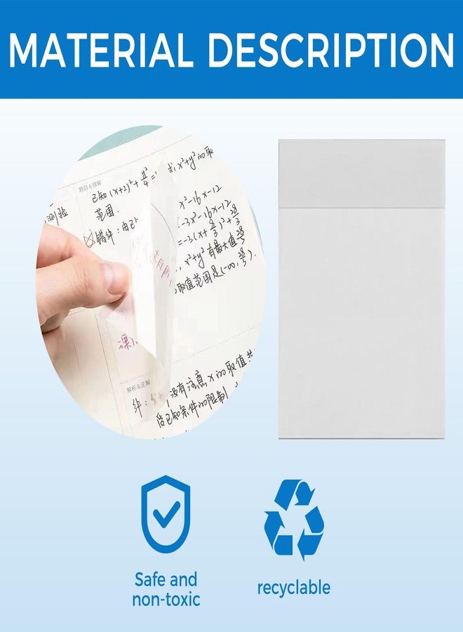 CCDANSIYUCR 200 Sheets Transparent Sticky Notes, Clear Sticky Notes Waterproof Self-Adhesive, See Through Sticky Note Pads for Books Annotation, Office, Bible Marking, No Residue Repositionable - Image 5