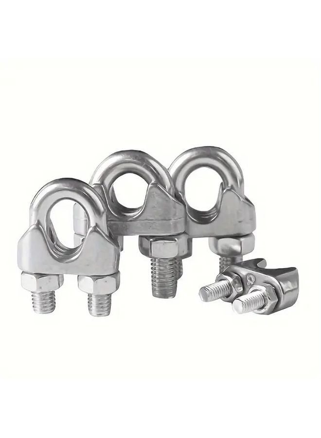 M10 3 8 Inch Heavy Duty Stainless Steel Wire Rope Cable Clamps 8pcs for Rigging Guardrail - Image 5