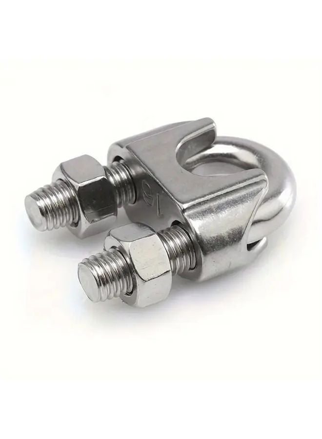 M10 3 8 Inch Heavy Duty Stainless Steel Wire Rope Cable Clamps 8pcs for Rigging Guardrail - Image 3