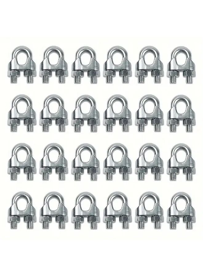 M10 3 8 Inch Heavy Duty Stainless Steel Wire Rope Cable Clamps 8pcs for Rigging Guardrail - Image 4