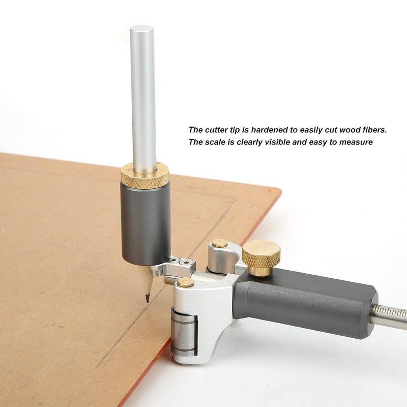 Woodworking Scribe 2 In 1 Line Maker Measuring Tool With Steel Clips And Clear Scale - Image 3