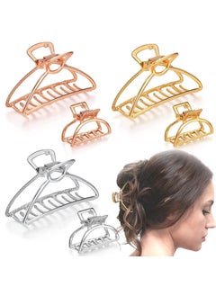 6 Packs Metal Hair Claw Clips Lady Thick Hair Catch Barrette LargeMini Nonslip Hair Jaw Clamp Clips Styling Fashion Accessories for Women Girls