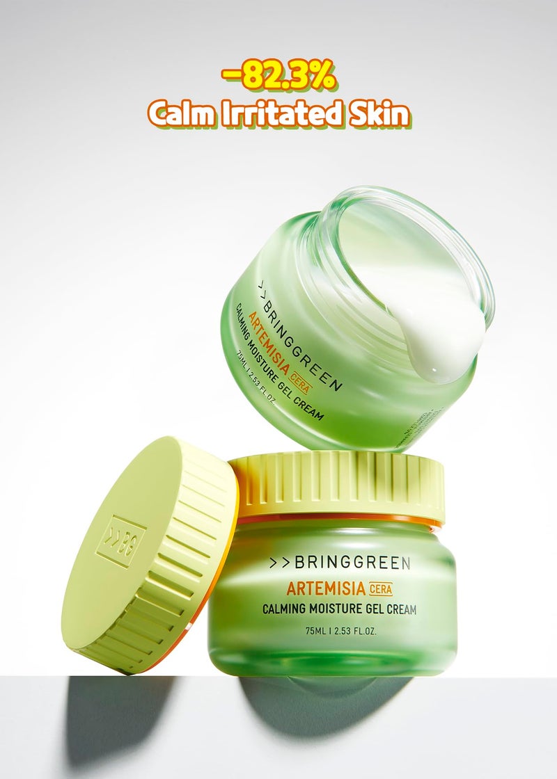BRING GREEN Artemisia Cera Calming Moisture Gel Cream | Vegan Glass Skin Daily Skincare for Intense Moisturization for Dry, Oily skin, Calming Sensitive Skin, Irritated Skin 2.53 Fl. Oz. - Image 3