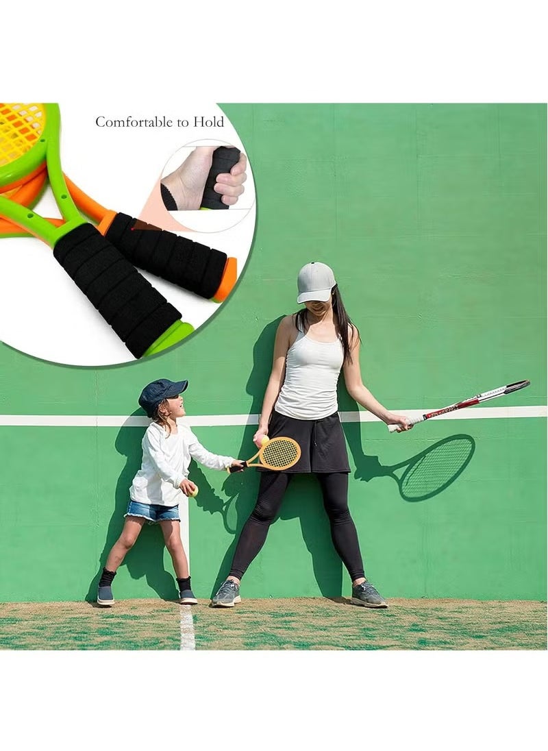 YelaJoy Kids Tennis Racket for Toddler,Child and Kids Age 2~15, Tennis Racquets Gift Set for Children Outdoor Indoor Sports, Orange&Green  - Image 4