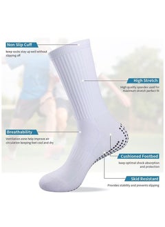 Generic 3 Pairs Grip Socks Football Men Women Anti Slip Sports Grip Socks Breathable Anti Blister Rubber Pads Non Slip Basketball Socks Athletic Grippy Socks For Soccer Running Hiking Boxing Rugby  - Image 3