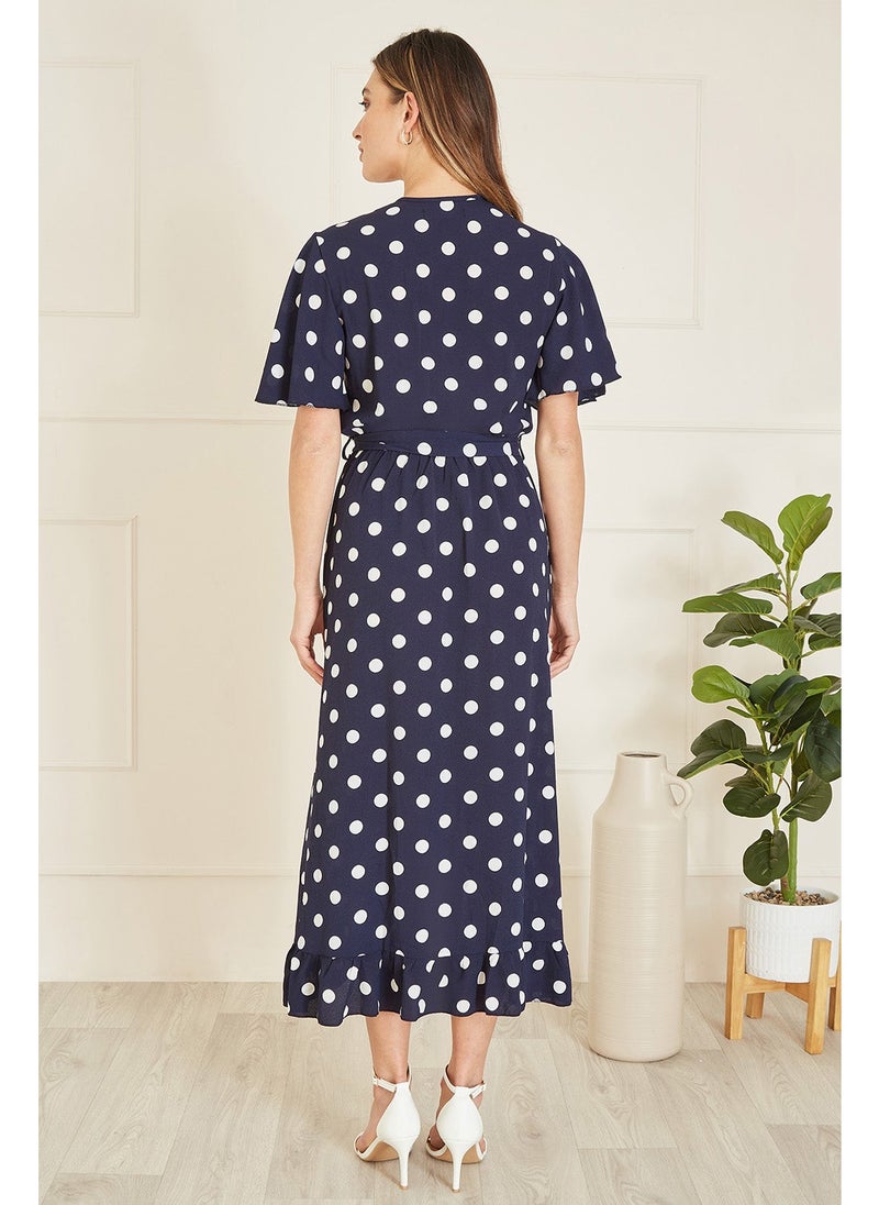 MELA LONDON Polka Dot Wrap Dress - Image 2