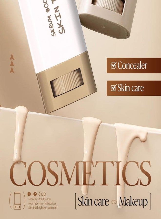 Charm Kiss بلسم سيروم الأساس العازل المعزز لتلوين البشرة، عصا الأساس المرطب الملون الصلب، خافي عيوب متعدد الوظائف بتغطية كاملة، يضيء، مكياج (#01) - Image 2