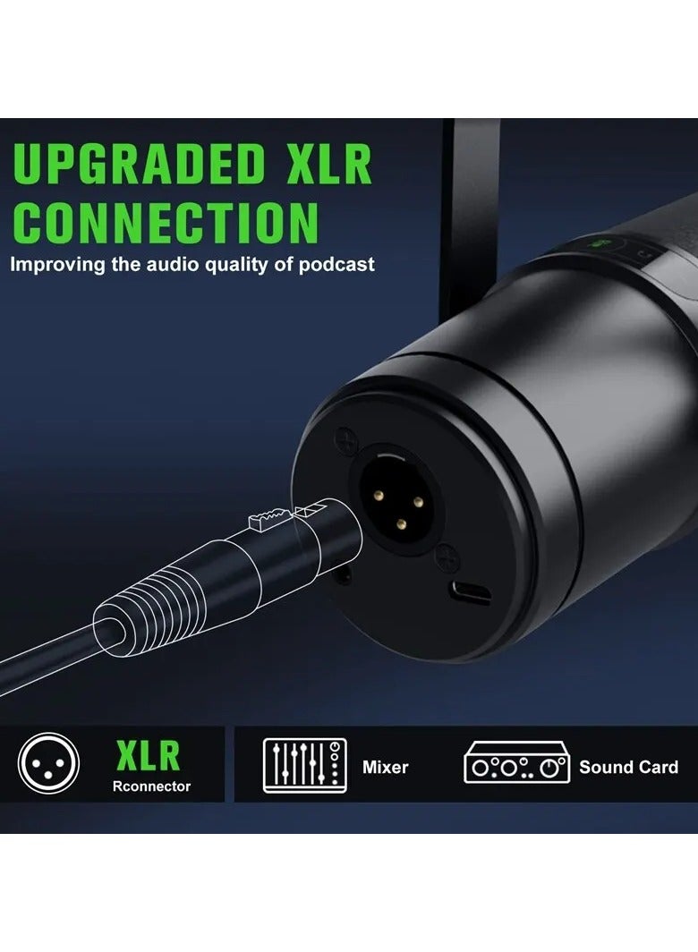 ميكروفون ديناميكي USB XLR احترافي لتسجيل البث الصوتي، ميكروفون استوديو للموسيقى والخطاب ZTT30 - Image 4