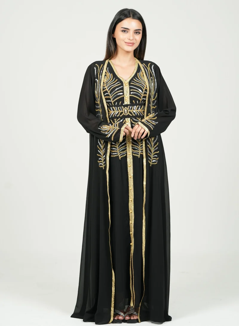 AL BENT AL SHARQIEH embroidered kaftan dress jalabia