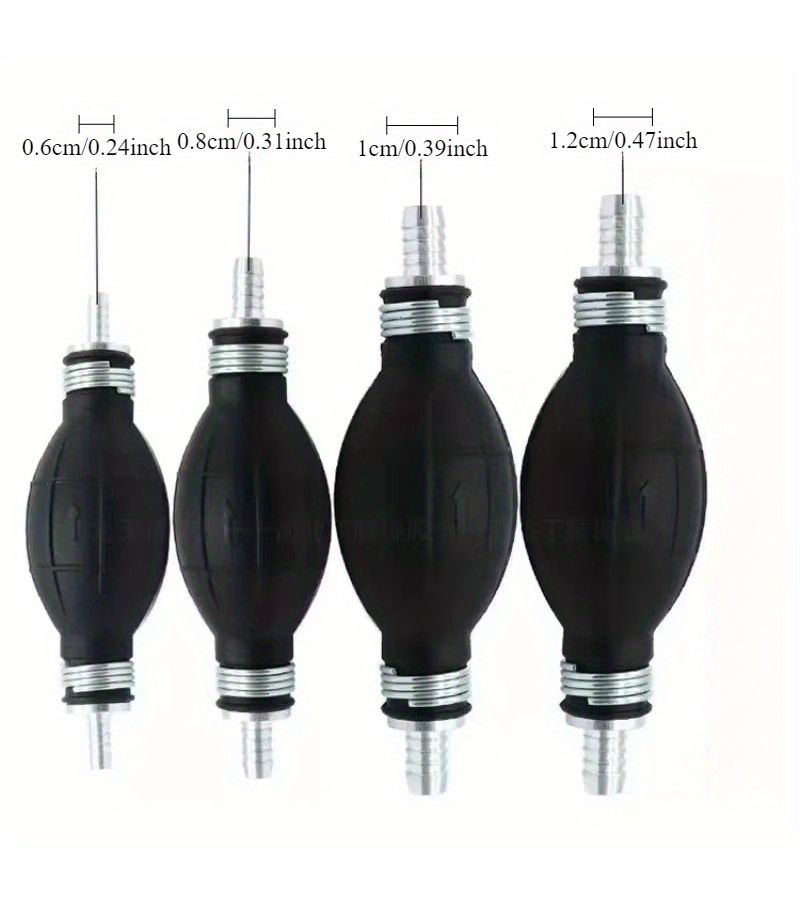 8mm Manual Fuel Pump Line Rubber Aluminum Hand Primer Diesel Transfer Petrol Car Boat - Image 4