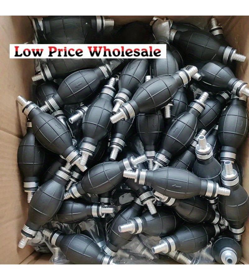8mm Manual Fuel Pump Line Rubber Aluminum Hand Primer Diesel Transfer Petrol Car Boat - Image 1