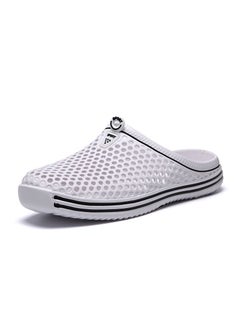 Loquat Men/Women Couple Shoes Hole Shoes White 