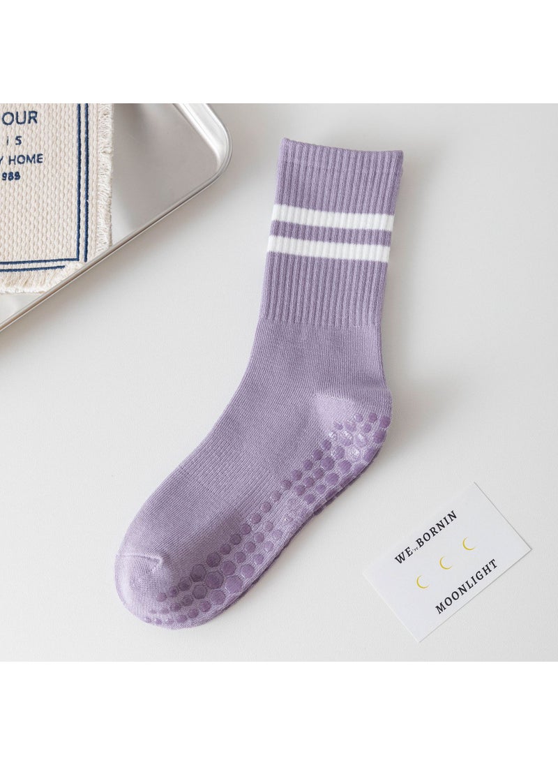 Generic - Professional Pilates Grip Socks - Mid-Calf Non-Slip Toe Yoga Socks Light blue - Image 1