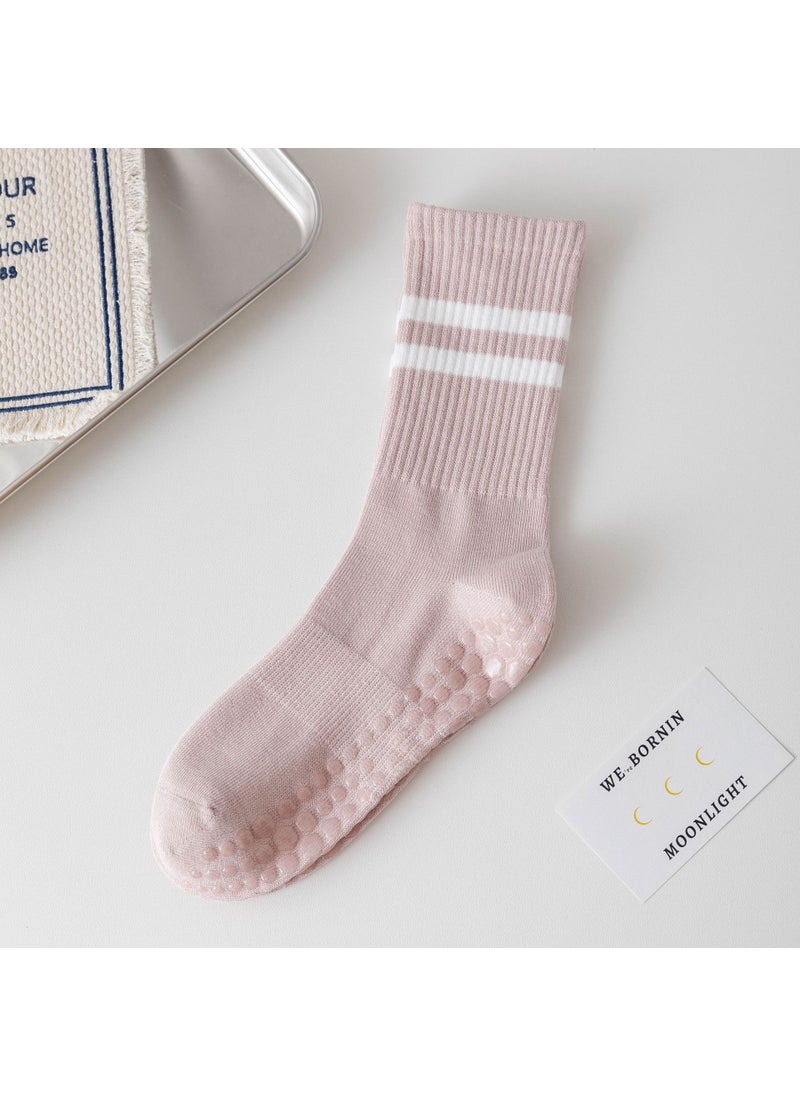 Generic - Professional Pilates Grip Socks - Mid-Calf Non-Slip Toe Yoga Socks Light blue - Image 1