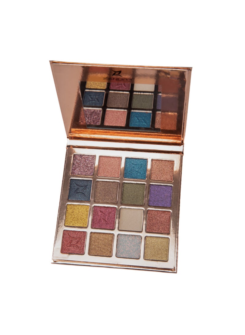 ZENORA Soul of Eyeshadow 16 Color Palette - Your Essential Collection for Warm & Natural Looks - Image 1