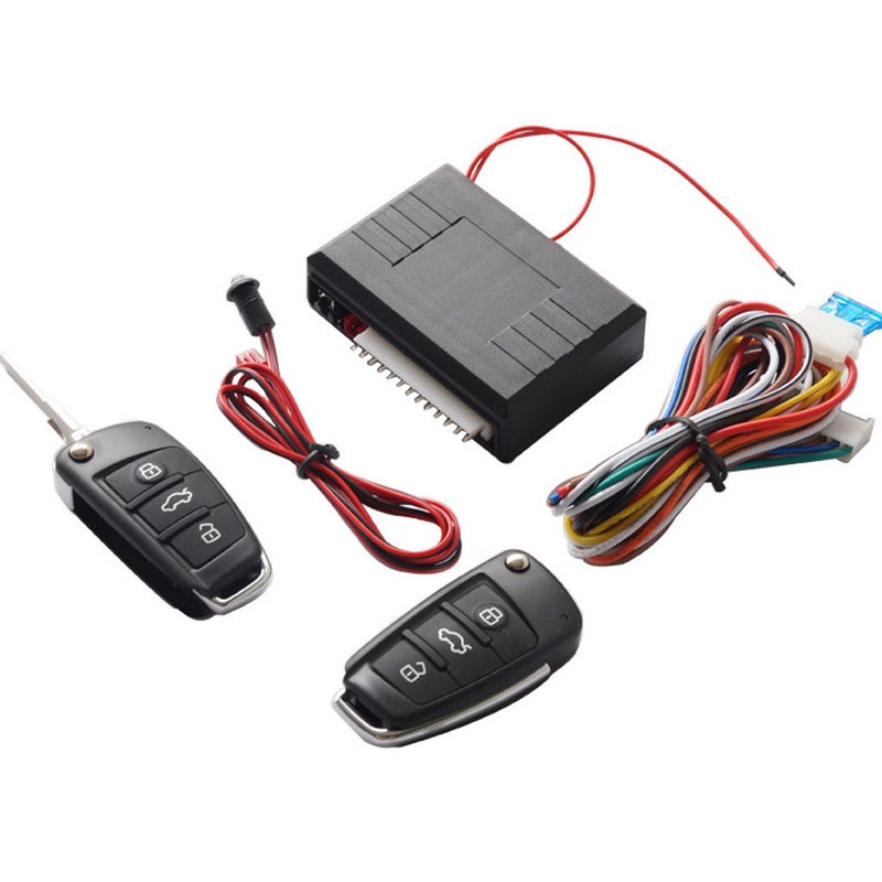 12.0V Universal Car Remote Central Lock Kit Vehicle Keyless Entry System with 2 Remote Controllers - Image 1