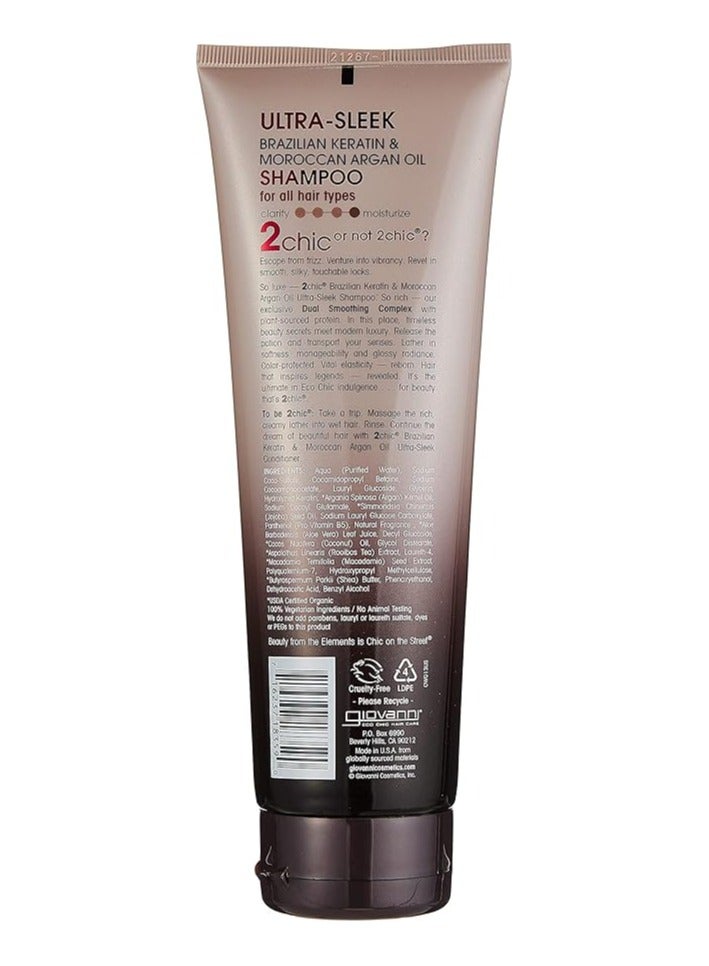 GIOVANNI 2CHIC GIOV 2CHIC KERATIN&ARGAN ULTRA-SLEEK SHAMPOO 8.05OZ:18359 - Image 2