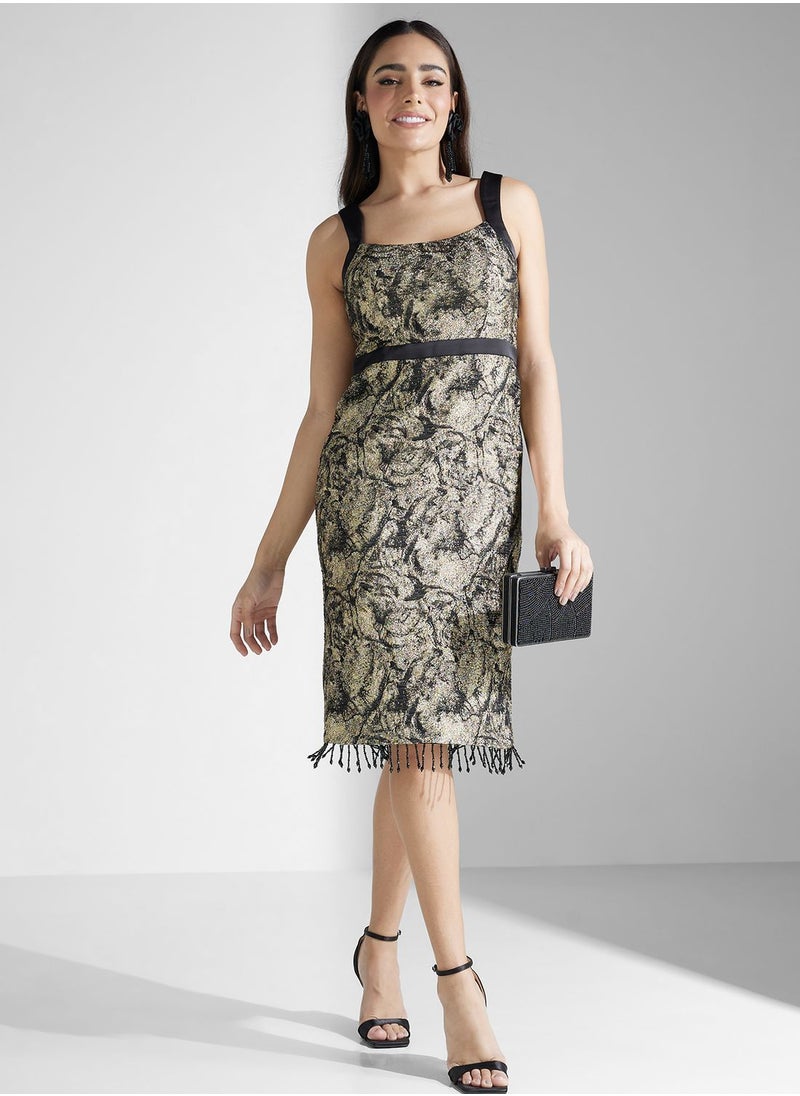 AIDAN MATTOX Floral Printed Dress  - Image 1