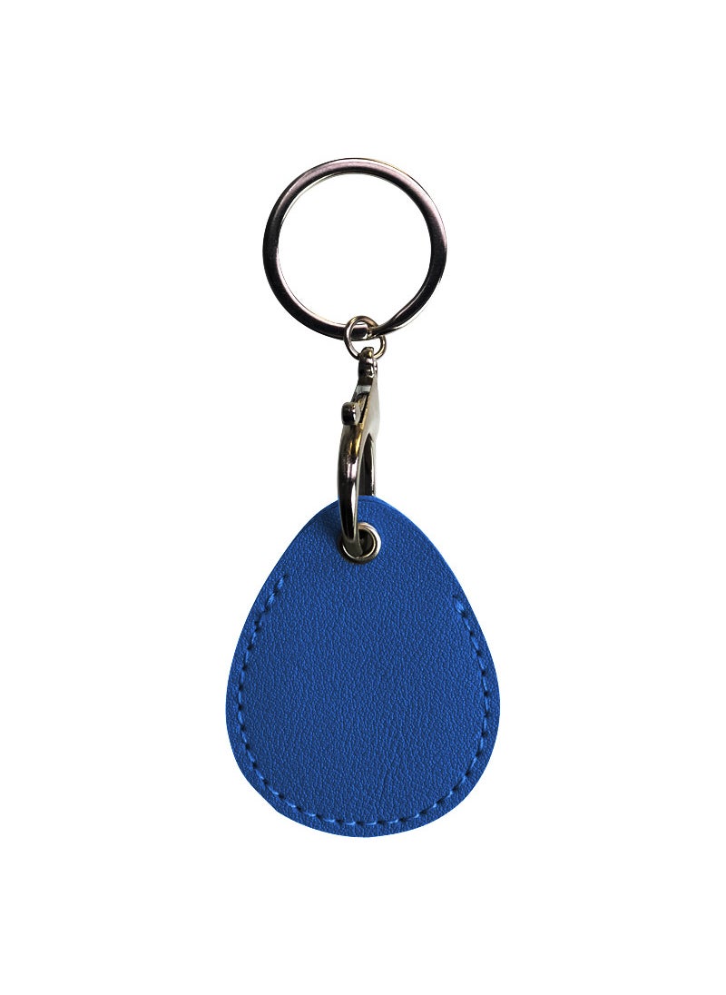 Generic PU Leather Drop Keychain Card HolderDark blue drop shape Dark blue drop shape 
