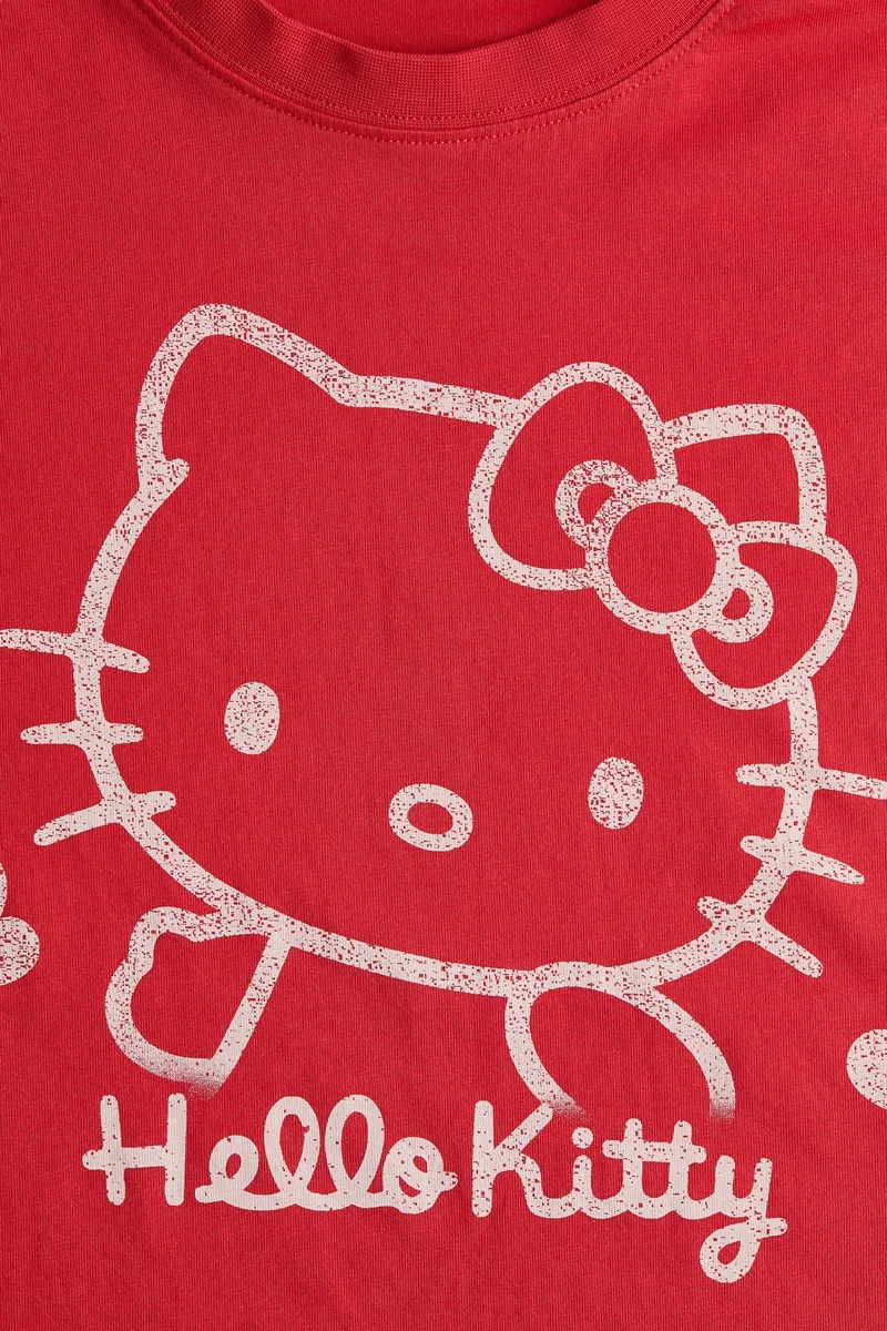 اتش اند ام Printed cotton T-shirt
