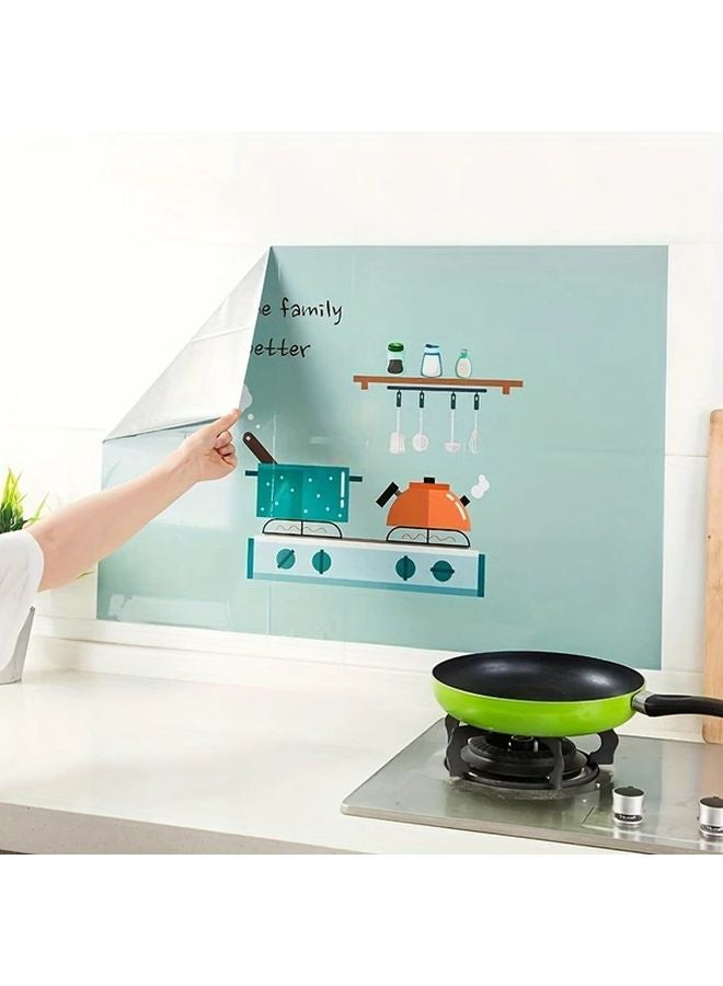 Flowers Oil Proof Waterproof Self Adhesive Kitchen Wall Sticker High Temperature Resistant - Image 3