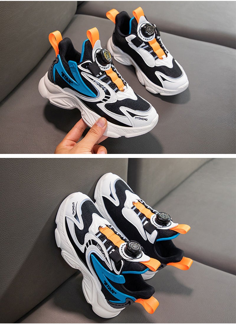 Sharpdo - Knitted Kids' Sneakers Mesh Sports Shoes Breathable Lightweight Running Shoes for Kids Fashion Athletic Casual Shoes Kids Breathable Shoes - Image 1