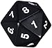 Koplow Games 55mm Jumbo D20 Opaque Black with White Numbers - Image 3
