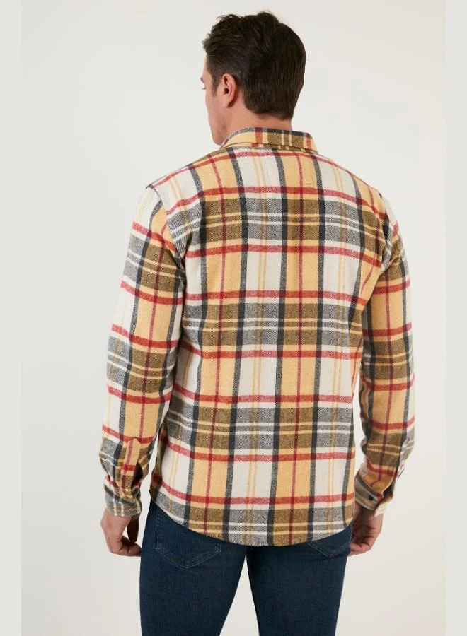 Buratti  Buratti Plaid Long Sleeve Slim Fit Winter Shirt Men's SHIRT CF21W112844 for Men | Best Price UAE