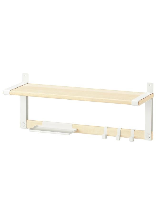 Zaboon Wall shelf, white/aspen, 65x26 cm - Image 1