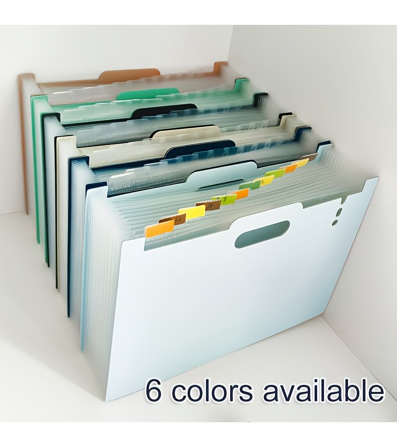 Morandi Vertical Accordion Bag Ivory White Holds 2000 Sheets Portable Filing - Image 3