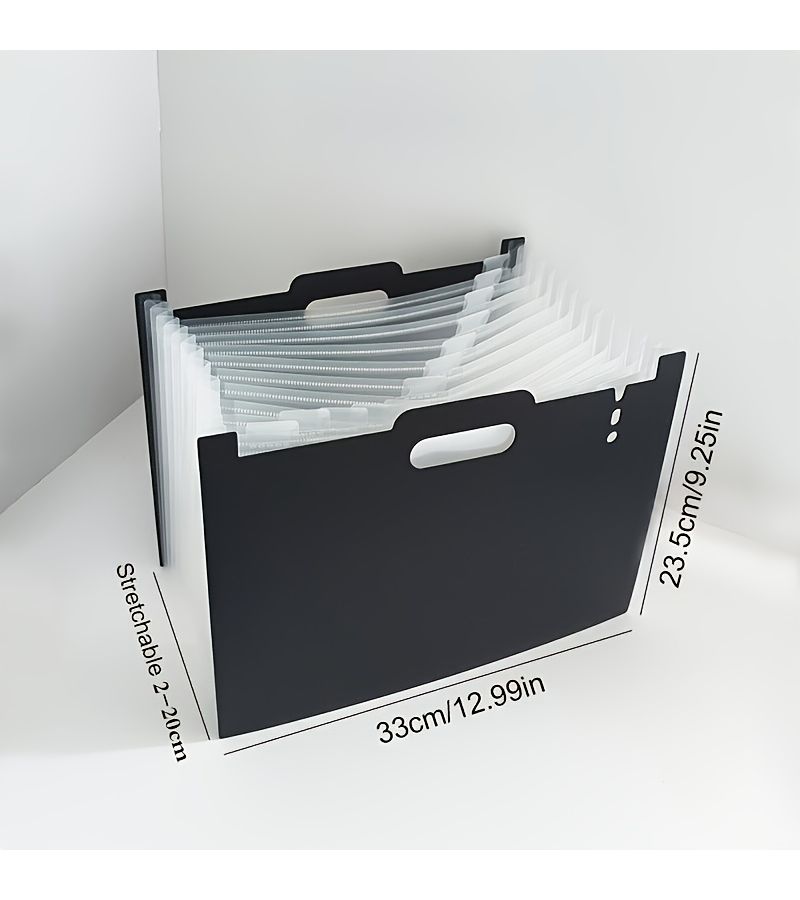 Morandi Vertical Accordion Bag Ivory White Holds 2000 Sheets Portable Filing - Image 2
