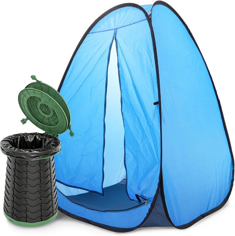 ALEVMOOM مرحاض محمول من ALEVMOOM XXL للتخييم، بقدرة تحمل 880 رطلاً، مرحاض خارجي قابل للتعديل بارتفاع 19.7 بوصة، مع 7 أكياس قمامة، مرحاض محمول للبالغين، مرحاض قابل للطي للحمل للتخييم - Image 2