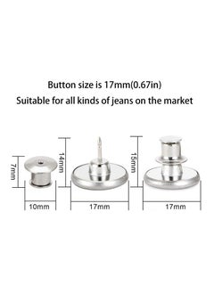 Y&D Alloy Jeans Waist Adjustment Buttons, Instant Set Perfect Fit Button, Can be Applied to Materials, Easy Use, No Sew Needed, Tools Required, 8PCS  - Image 4