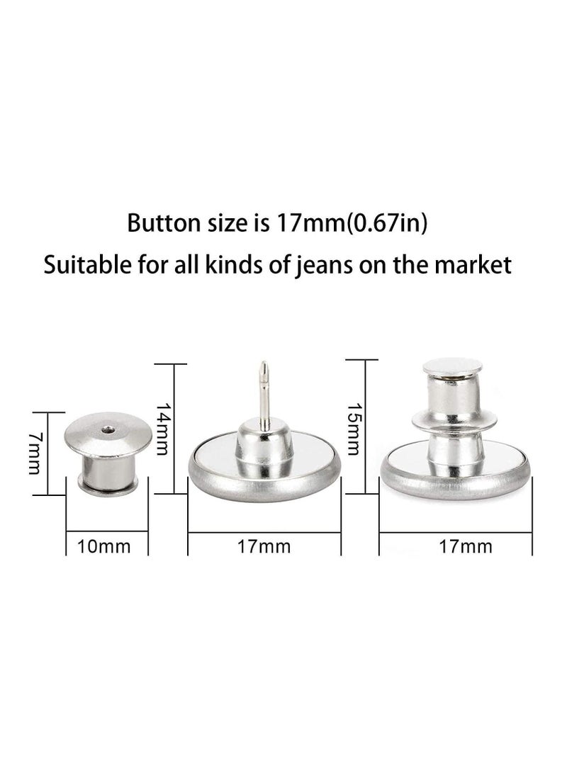 Y&D Alloy Jeans Waist Adjustment Buttons, Instant Set Perfect Fit Button, Can be Applied to Materials, Easy Use, No Sew Needed, Tools Required, 8PCS - Image 4