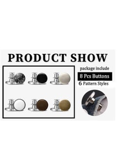 Y&D Alloy Jeans Waist Adjustment Buttons, Instant Set Perfect Fit Button, Can be Applied to Materials, Easy Use, No Sew Needed, Tools Required, 8PCS  - Image 3