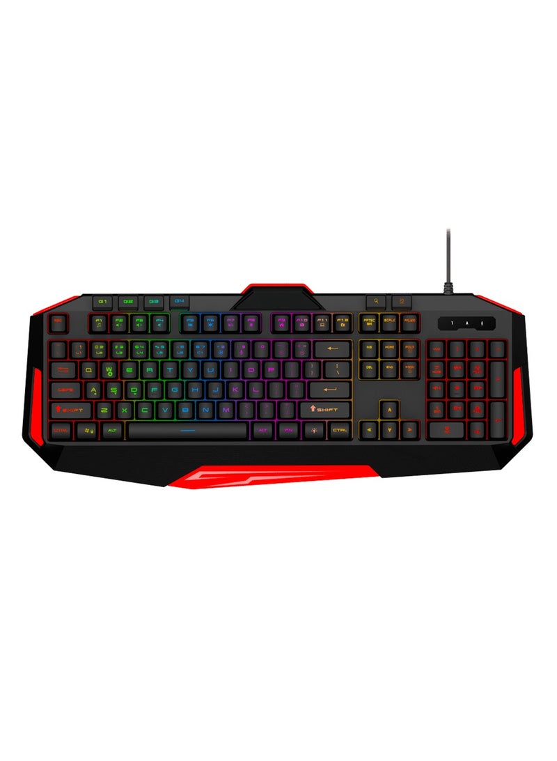 Wired RGB Gaming Keyboard – Professional Arabic/English Layout - Image 1