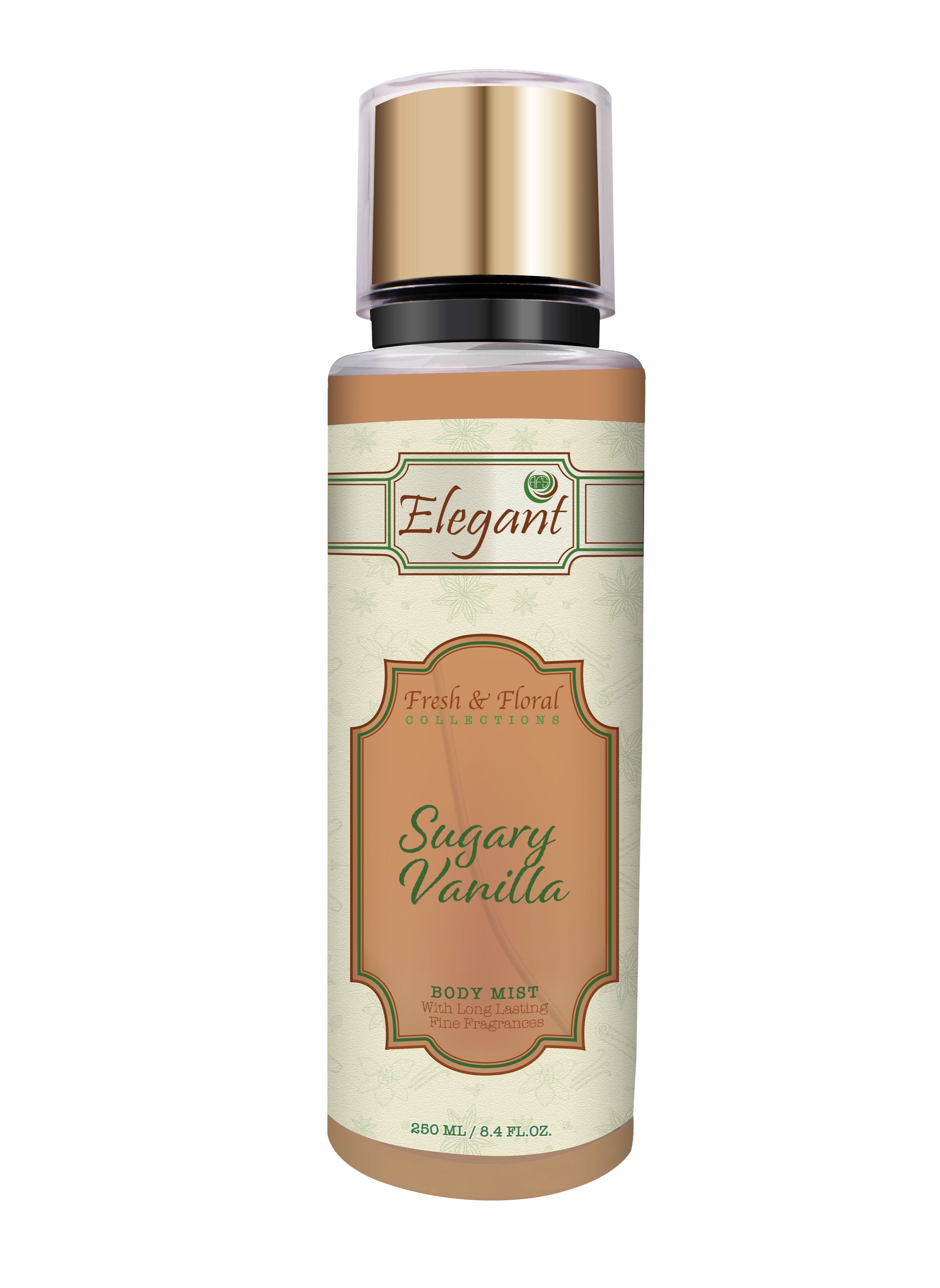 Elegant Elegant Sugary Vanilla Body Mist Spray 250ml 