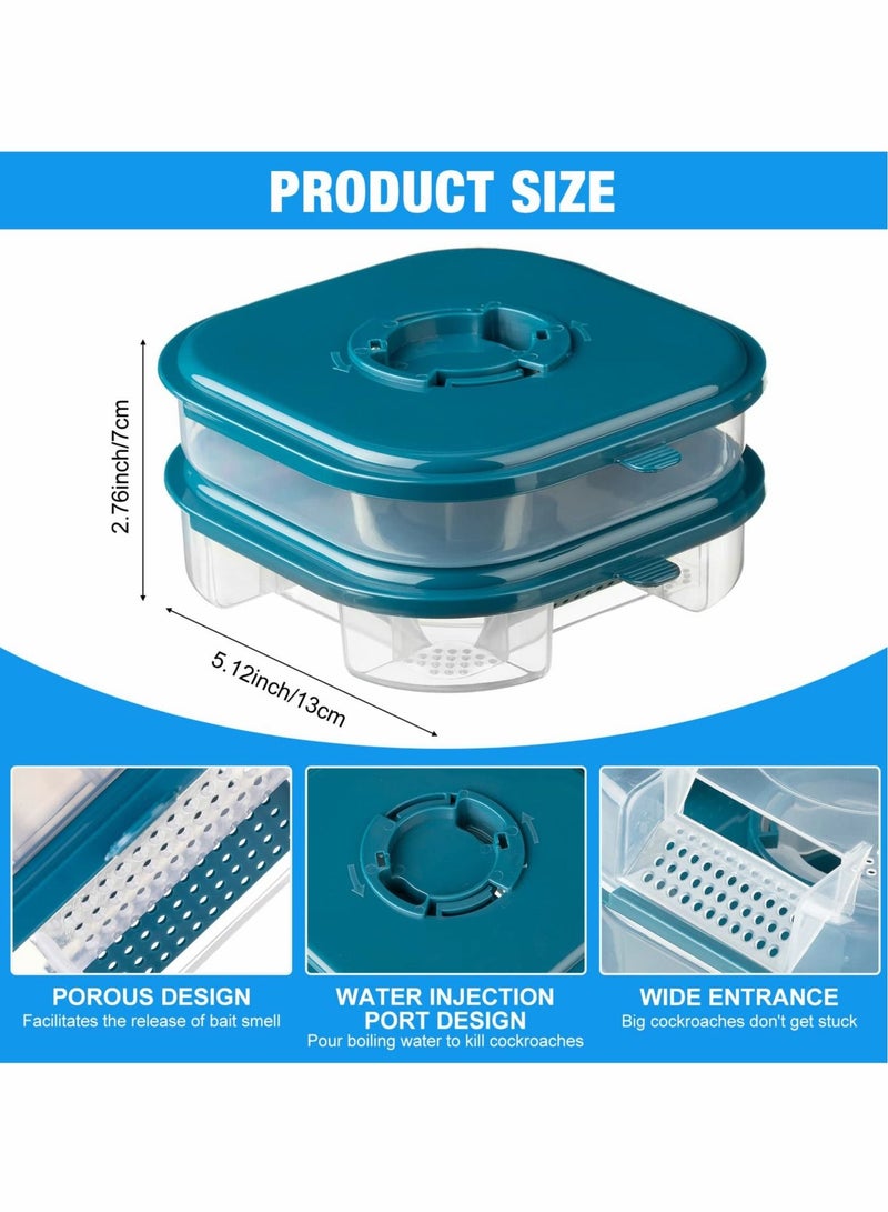 Excefore Roach Killer Indoor Infestation Efficient Cockroach Trap Double Layer Roach Trap Reusable Safe Cockroach Killer for Ants Pet Outdoor Indoor Home (2 Pieces) - Image 5