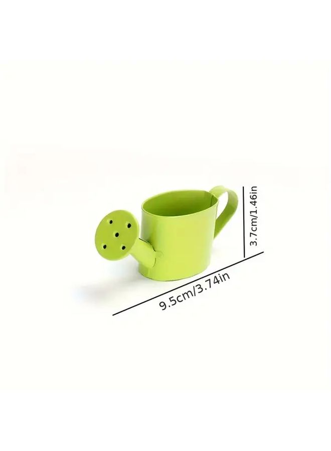 Green Miniature Metal Watering Can Dollhouse Decor Photography Prop Collectible Gift - Image 2