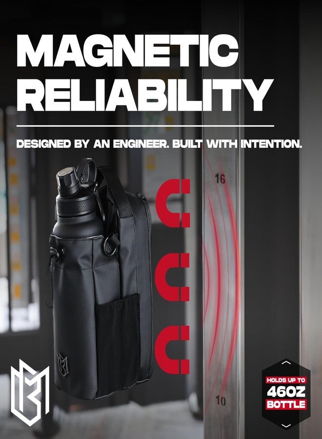 CLOTIX Magnetic Gym Bottle Sling Bag for Men & Women - Portable Water Bottle Holder with Storage, Keeps Items Off Floor, Ideal for Gym, Travel, Sports & Work - Image 2