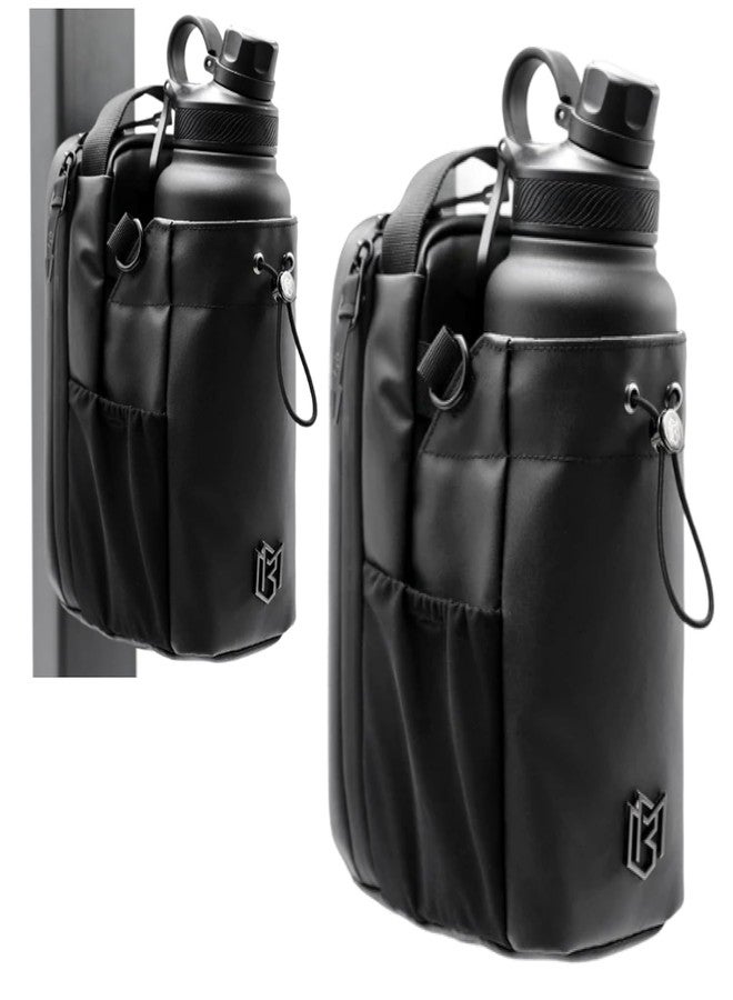 CLOTIX Magnetic Gym Bottle Sling Bag for Men & Women - Portable Water Bottle Holder with Storage, Keeps Items Off Floor, Ideal for Gym, Travel, Sports & Work - Image 1
