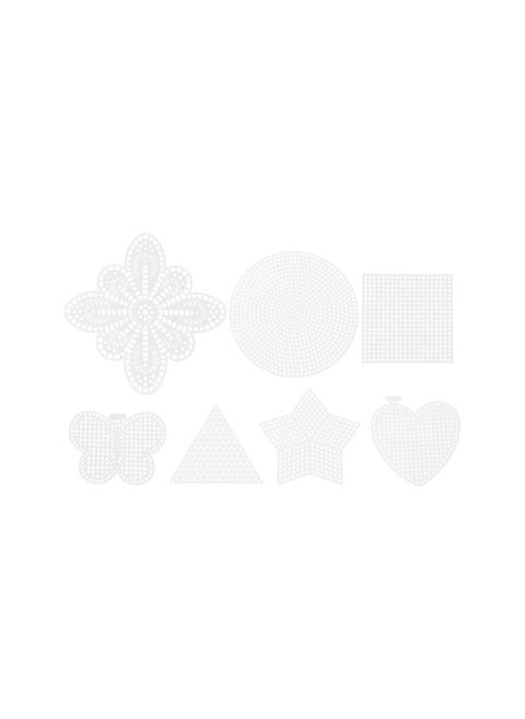 Mesh Plastic Canvas Sheets Kit, 70pcs Butterfly Triangle Star Heart Square Round Shape Plastic Mesh Canvas Sheets 3D Embroidery Cross Stitch Mesh Pieces Needlepoint Blank Canvas
