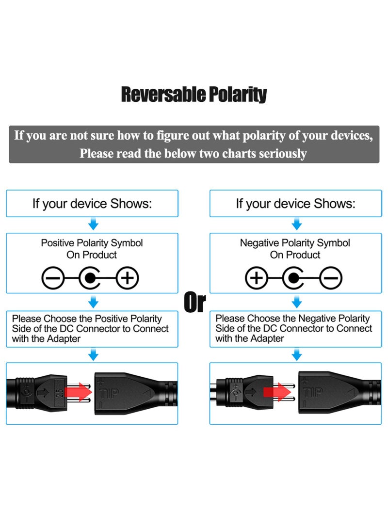 GNAFOTU Reverse Polarity,30W Universal AC DC Adapter Switching Power Supply Selectable Voltage with 9 Tips for 3V 4.5V 5V 6V 7.5V 9V 12V Household Electronics, 2000mA 2Amps Output Max - Image 3