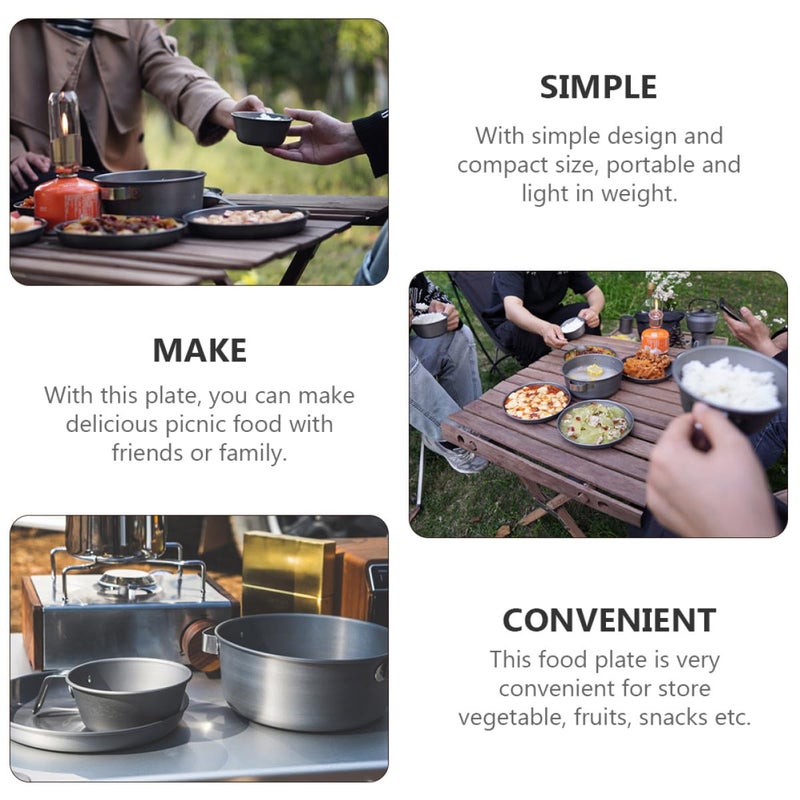 Aluminum Alloy Portable BBQ Grill Plate Tray for Outdoor Camping Picnic Hiking - Image 4