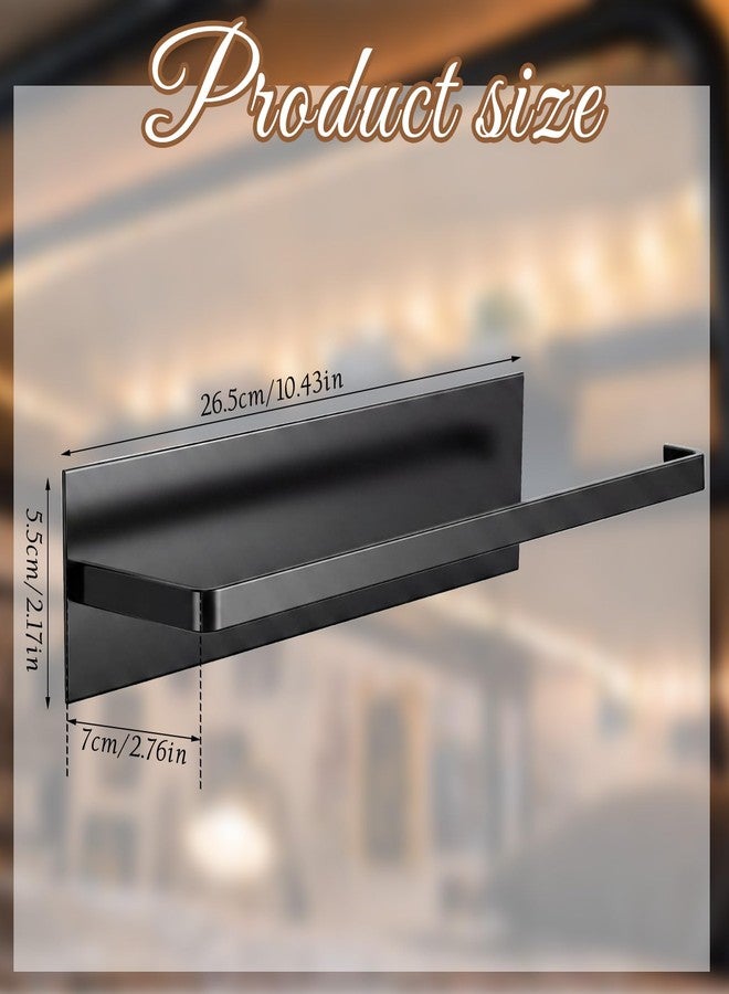 Flutesan Black Magnetic Paper Towel Holder for Fridge Dorm, No Drill Heavy Duty Metal Paper Towel Rack, Wall Mount Magnetic Organizer, Magnet Tissue Holder for Mini Refrigerator, Classroom, School - Image 3