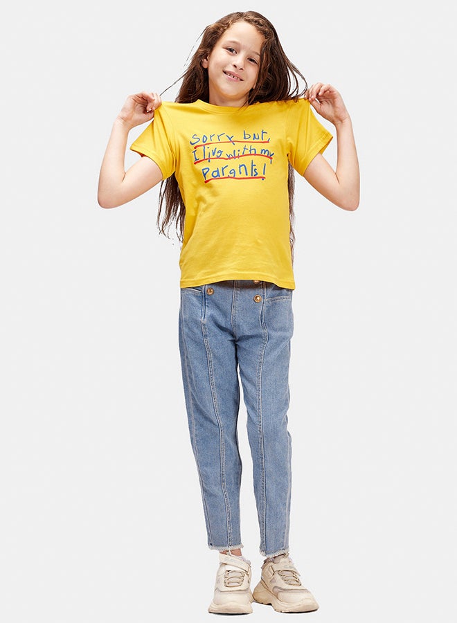 In Your Shoe I Live With My Parents Printed Kids Tee - Image 2
