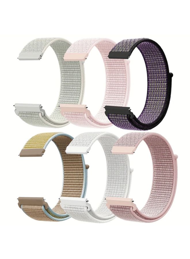 شريط ساعة نايلون سريع التحرير 22 ملم بألوان مختلطة 4، حزمة من 2، سوار رياضي قابل للتعديل - Image 5