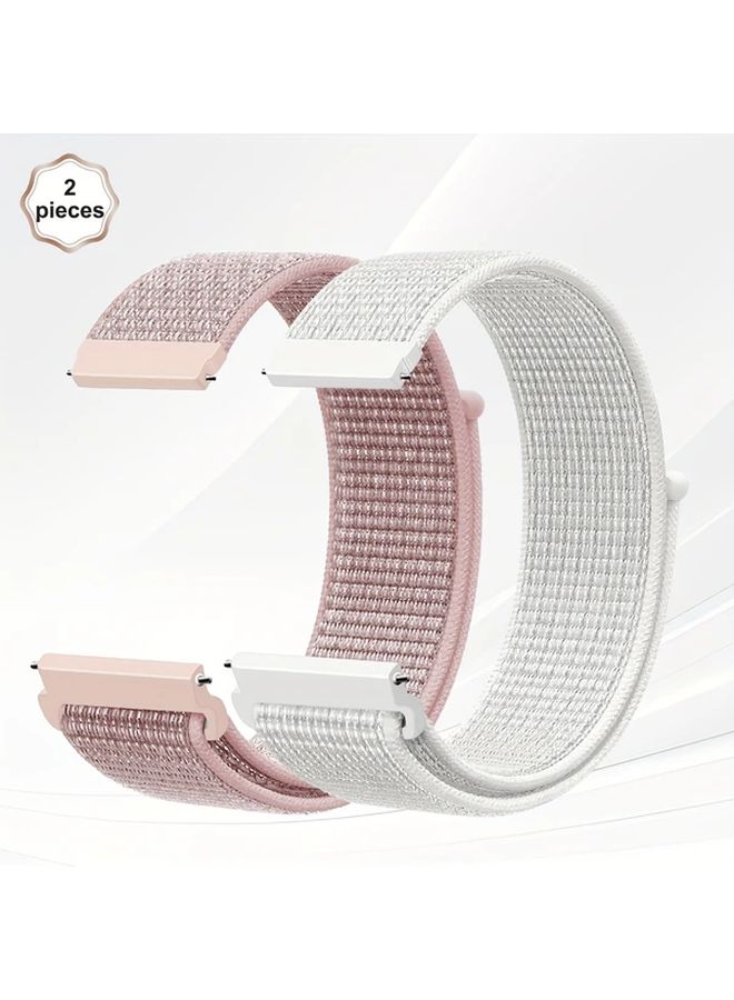 شريط ساعة نايلون سريع التحرير 22 ملم بألوان مختلطة 4، حزمة من 2، سوار رياضي قابل للتعديل - Image 2